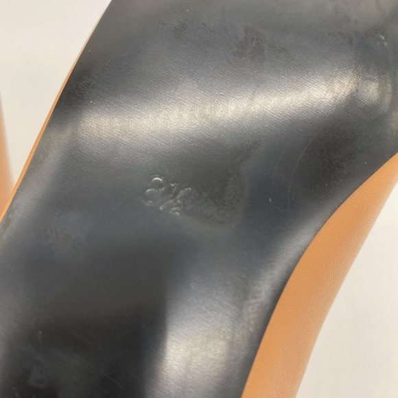 🎁🎁🎁Nude Retro Knee High Boots Closed Round Toe Low Fl - Picture 16 of 16